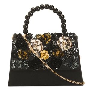 Alessia Bianchi Beaded Floral Shoulder Handbag
